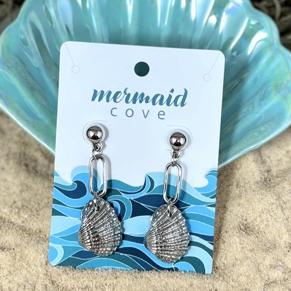 CONCHAL Drop Earrings- Silver - Picture 3 of 4